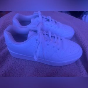 white sneakers